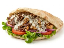 Kebab (Pan De Pita) Pollo O Ternera Con Queso
