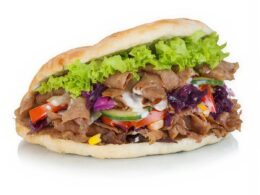 Kebab de carne sin verduras