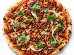Pizza turca de carne sin verduras