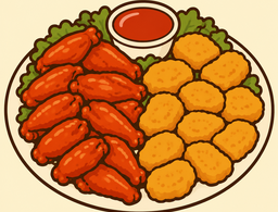 Cubo 10 Alitas Y 10 Nuggets — Restaurante Golden Curry y Kebab, Córdoba