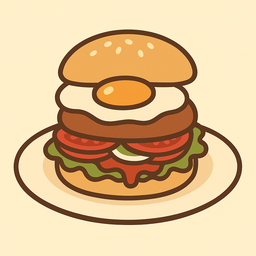 Hamburguesa con queso y huevo
