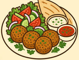 Kebab falafel — Restaurante Golden Curry y Kebab, Córdoba