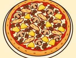 Pizza Americana — Restaurante Golden Curry y Kebab, Córdoba