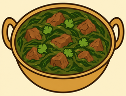Ternera con Espinacas/Beef Saag — Restaurante Golden Curry y Kebab, Córdoba