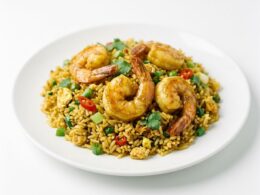 Arroz frito con gambas en salsa curry — Chinatown 2 Ciudad Jardín