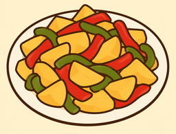 Dibujo: Media ración de patatas