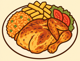 Dibujo: Medio pollo