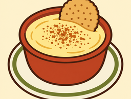 Dibujo: Natillas con galleta casera