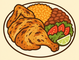 Dibujo: Pollo asado