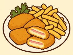 Ración de Mini San Jacobos con Patatas