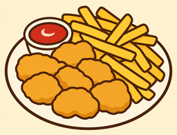 Ración de Nuggets con Patatas
