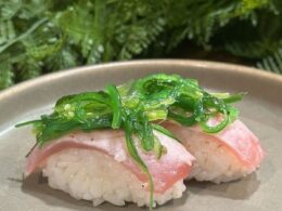 11. Atún Flambeado (2 Pzas.) — Sushi go