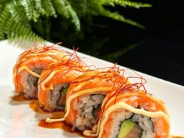 63. Salmón Flambeado (8 Pzas.) — Sushi go